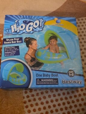 Splash Baby Boat Inflatable in Blue and Lime Green by Splash